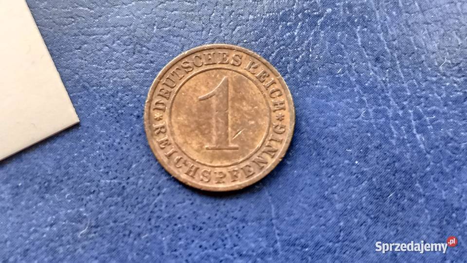 Stare monety 1 pffenig 1935 F Niemcy Lesko