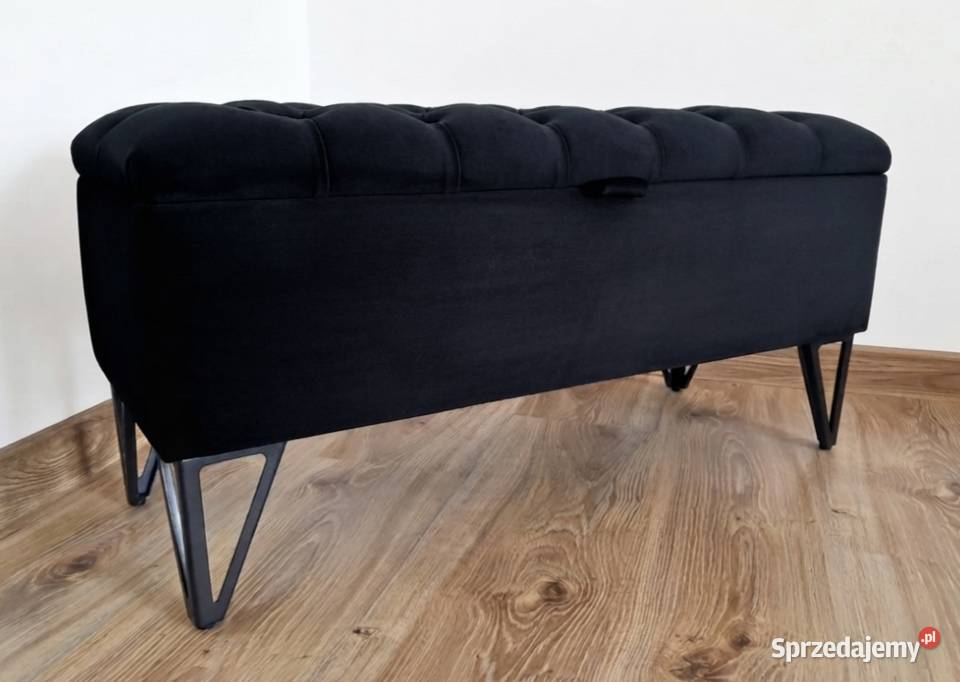 Pufa ławeczka 80x30 chesterfield otwierana z Pufy i podnóżki Stronie
