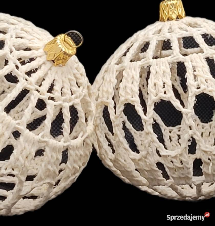 Bombki choinkowe ręcznie wykonane beżowy Boże Narodzenie Boże Narodzenie małopolskie