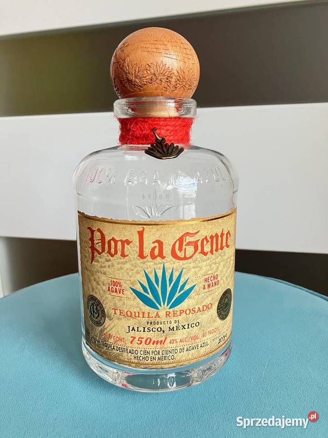 Butelka Tequila Mexico kolekcjonerów Por La Porcelana i szkło Nisko
