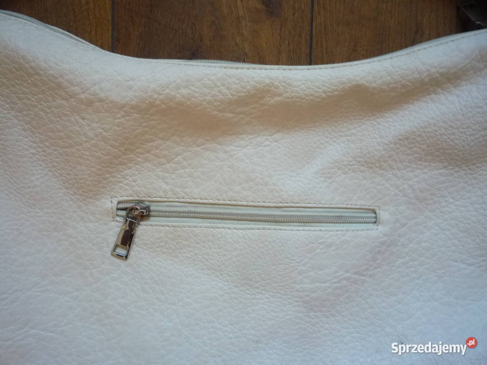 Beżowa torebka Pojemna Duża Mieści format A4 na Szczecin