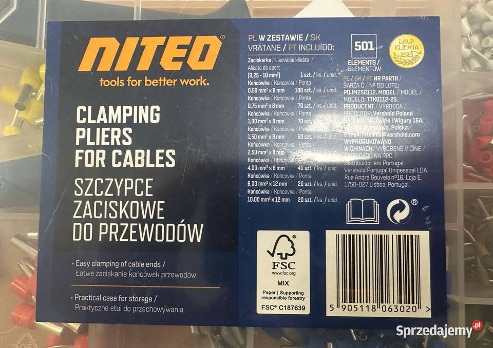 niteo szczypce zaciskowe do przewodów Elbląg sprzedam