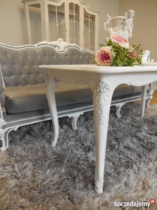 stolikstół francuski ludwik barok shabby chic Lubin sprzedam