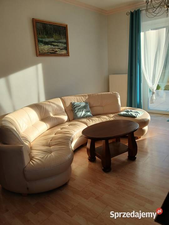 wygodna sofa skóra 68 osób beż tanio Gdynia