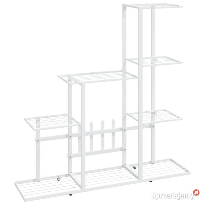 Stojak na kwiaty 945 x 25 x 88 biały metalowy
