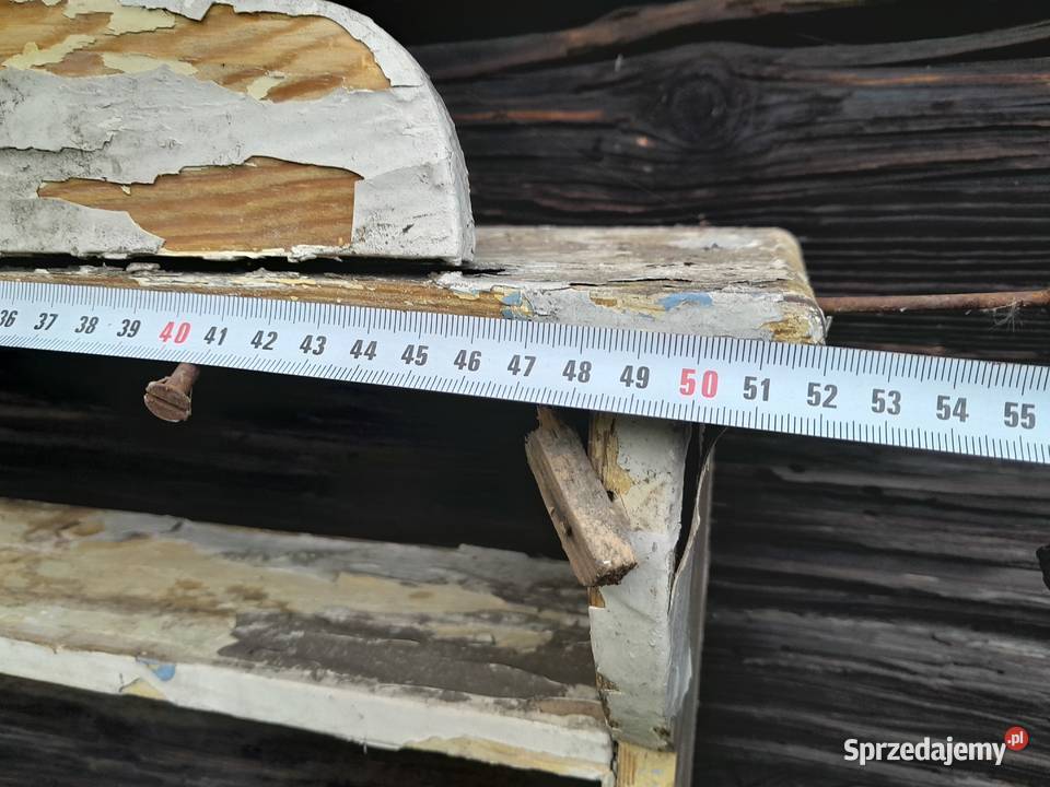 Stara drewniana zabytkowa półka wisząca retro Dąbrowa Górnicza sprzedam