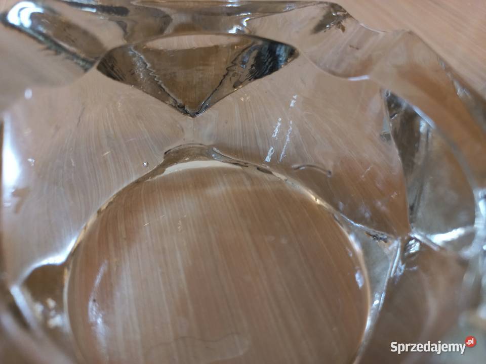 Art Deco 2 kryształowe popielnice Porcelana i szkło Piastów