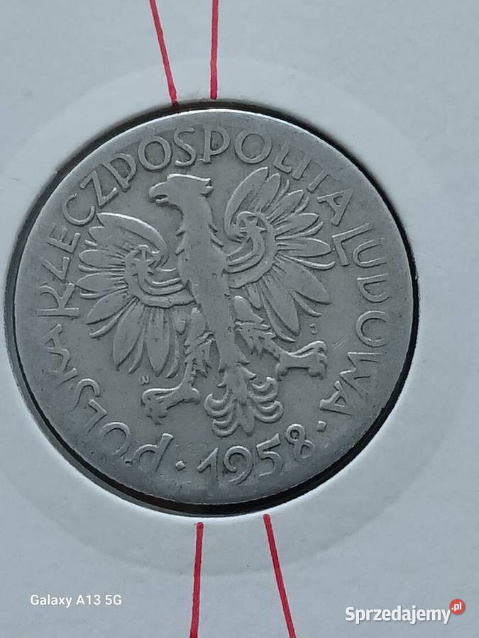5 Złotych Rybak 1958 r Skrętka 2 Numizmatyka Numizmatyka Konin sprzedam