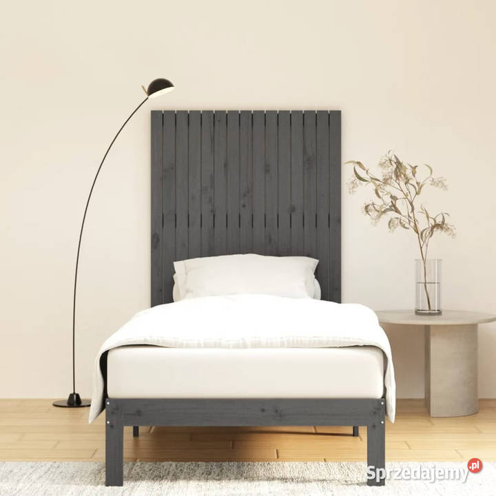 Wezgłowie łóżka szare 955x3x110 lite drewno Warszawa