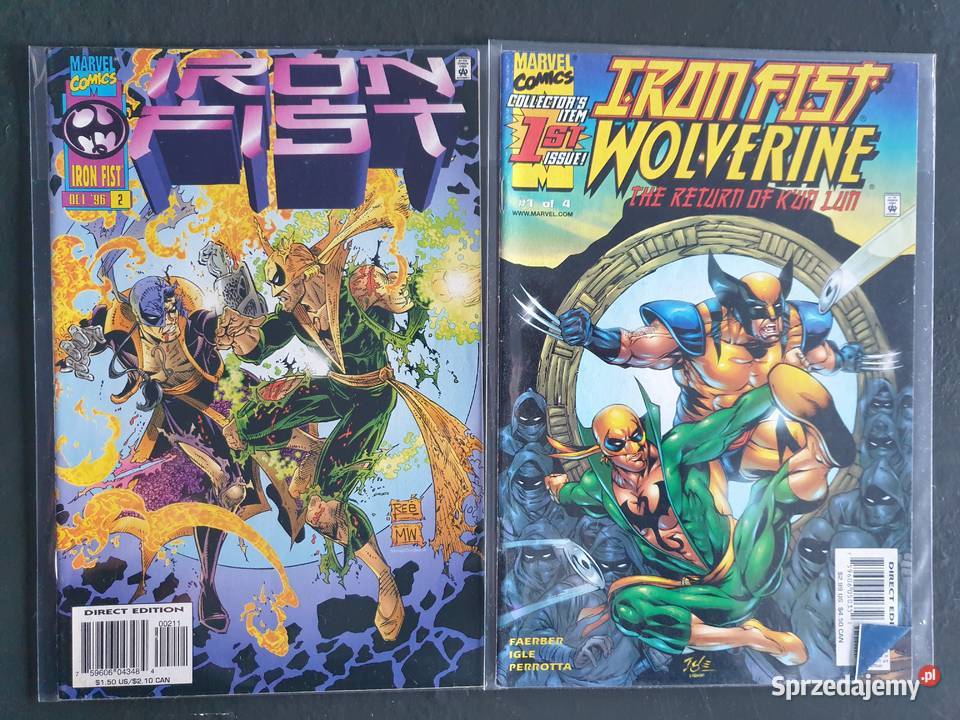 Iron Fist 9 oryginalnych komiksów Marvel USA Kultura i Rozrywka Gdynia sprzedam