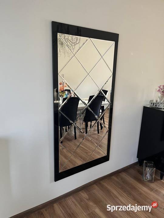 Lustro glamour ramka czarna salon Caro fazowane Kępno sprzedam