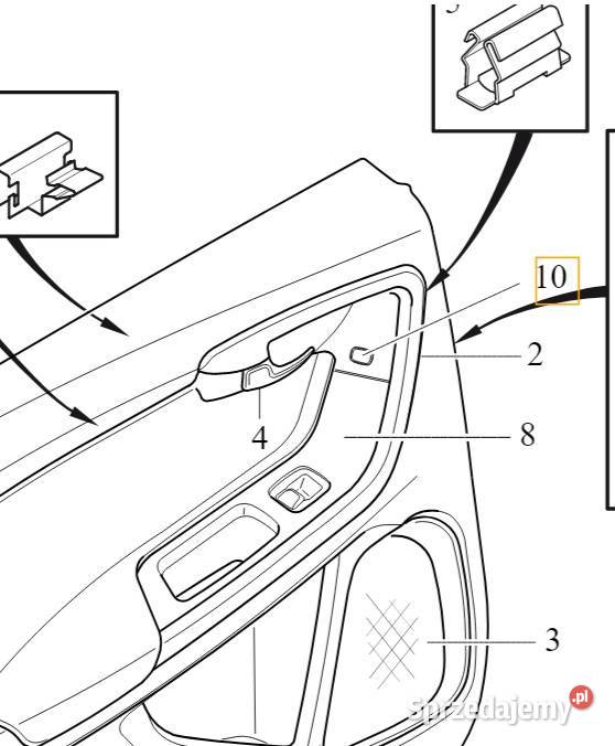 VOLVO S60 V60 zaslepka boczka drzwi tylna prawa dolnośląskie Bielany Wrocławskie