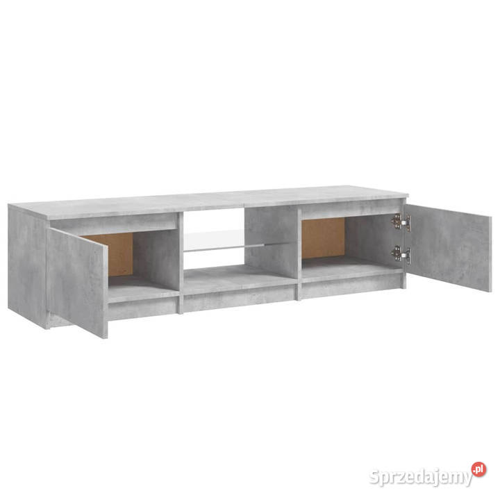 Szafka pod TV z LED szarość betonu 140x40x355 Warszawa