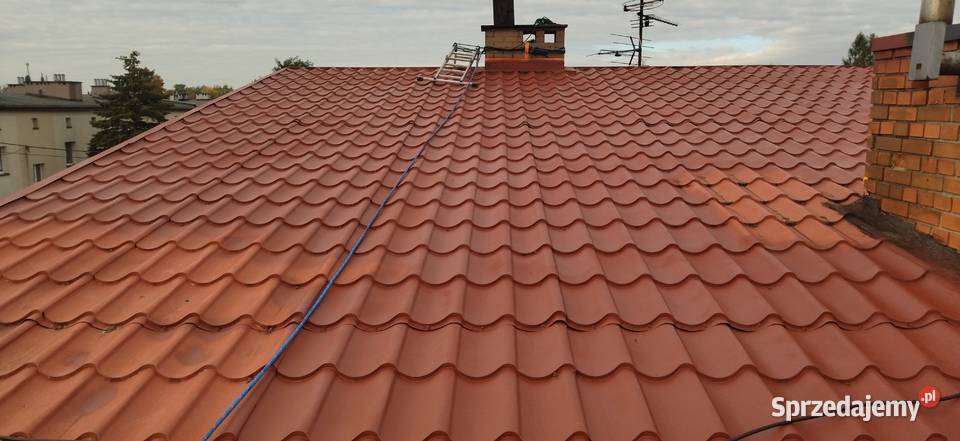 Malowanie dachów montaż gontów bitumicznych papy Alwernia