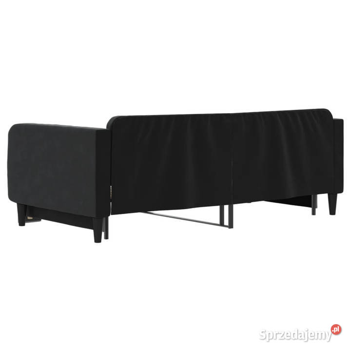 Sofa rozsuwana czarna aksamit 100x200 WM3197074 Warszawa