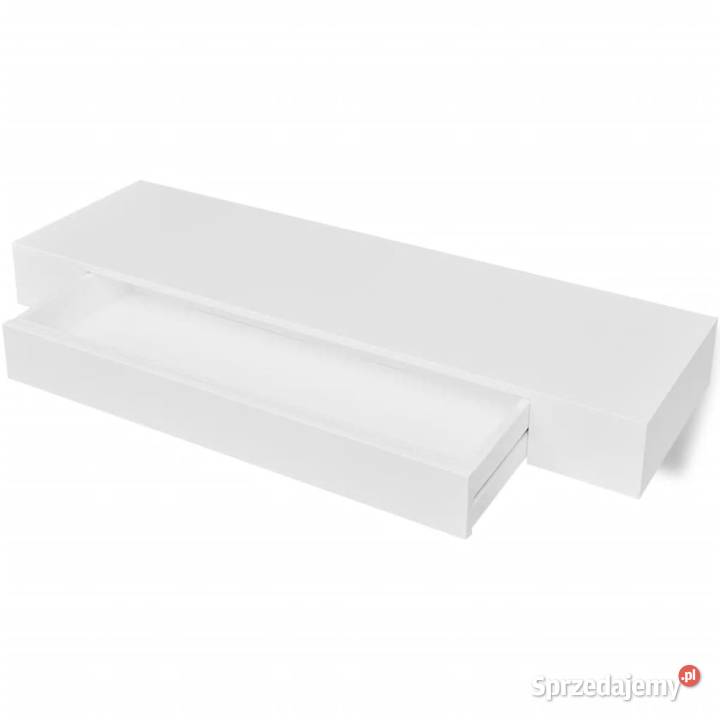 Półki wiszące z szufladami 2 białe 80 WM276002 Półki