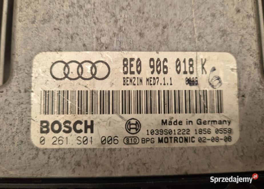 KOMPUTER STEROWNIK SILNIKA AUDI A4 B6 20 FSI AWA Działoszyce