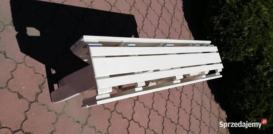 Stół ogrodowy drewniany biały składany na taras mazowieckie Garwolin