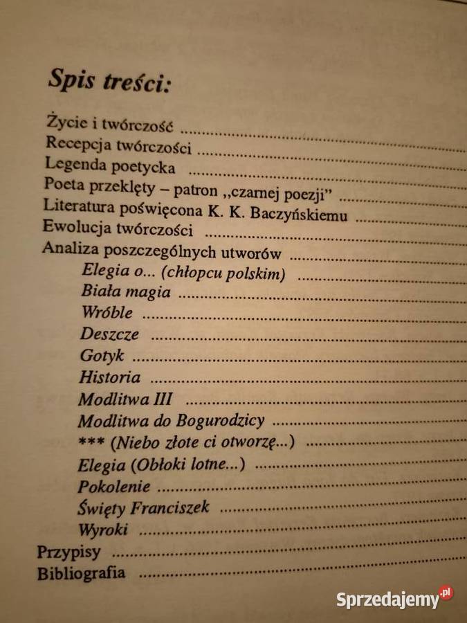 Baczyński Poezje biblioteka analiz literatury