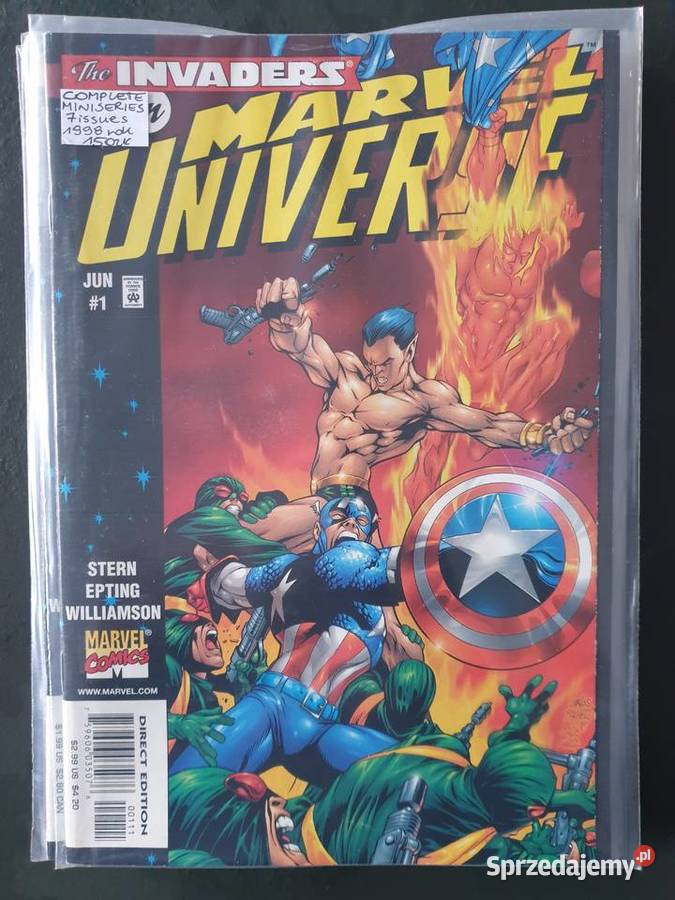 Marvel Universe The Invaders 7 komiksów USA 1998 Gdynia