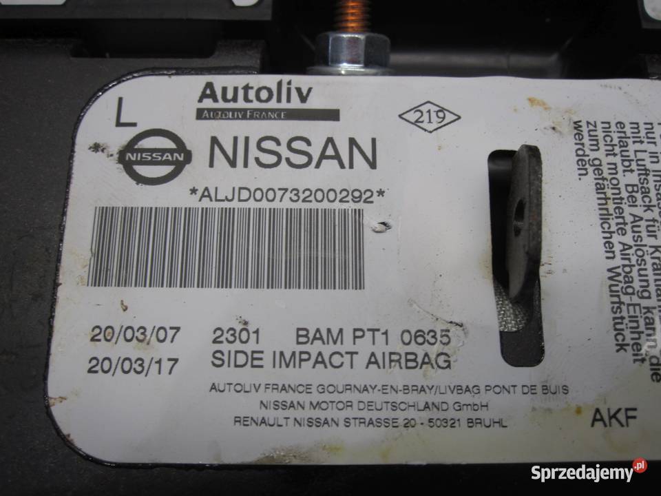 FIAT DUCATO III 10r 6009383 AIRBAG poduszka Poduszki powietrzne Kielce