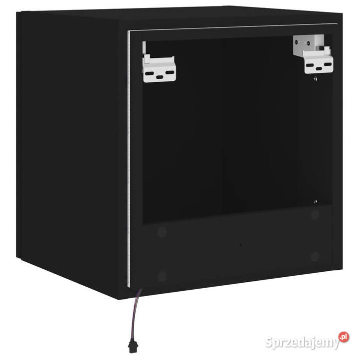 Ścienna szafka TV z LED czarna 405x35x40 Warszawa