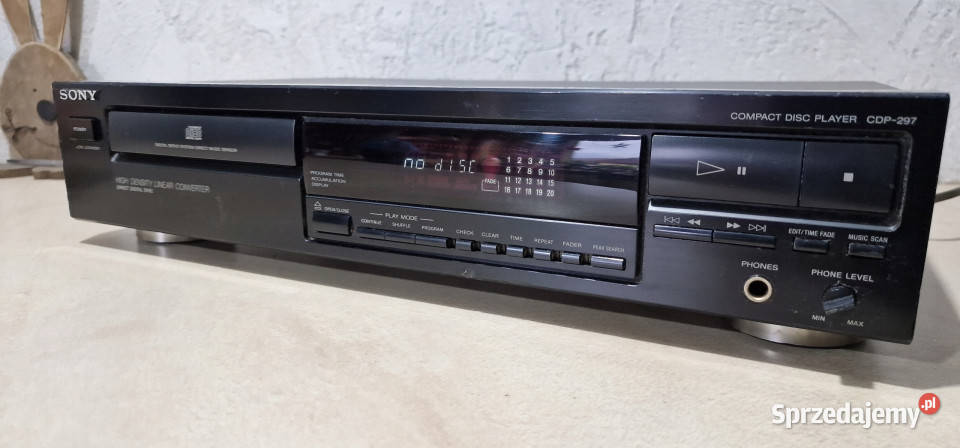 Cd player SONY 297 CDP297 odtwarzacz kompaktowy Odtwarzacze CD i MD