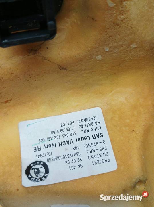 PODUSZKA POWIETRZNA AIRBAG BOCZEK KANAPY LEWY Rok produkcji 2009 sprzedam