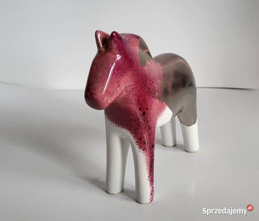 Figurka Konik Koń ceramiczny ręcznie malowany Sierakowice