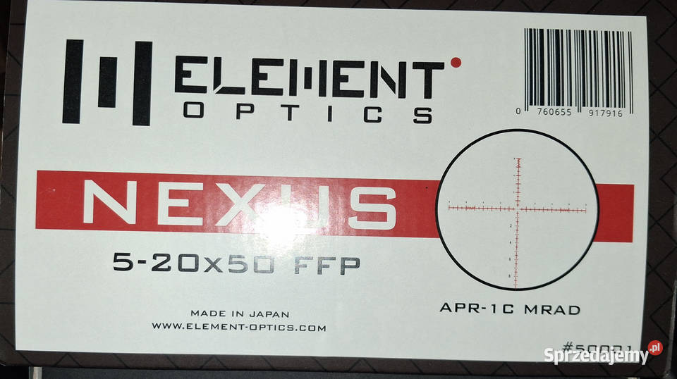 Luneta celownicza Element Optics Nexus 520X50 Warszawa