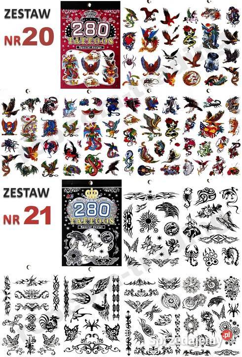 Zestaw Tatuaży Tatuaże Tymczasowe Zmywalne małopolskie Mogilany