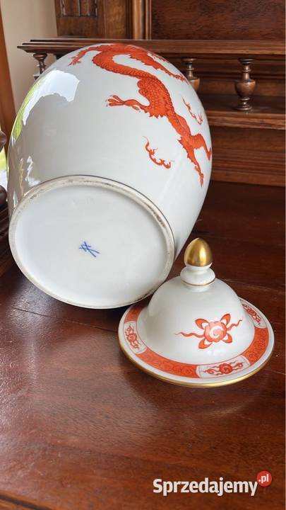 Amfora Meissen Czerwony Smok Ming Red Dragon pomorskie Gdańsk sprzedam