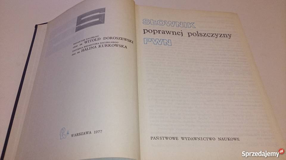PWN Słownik Poprawnej Polszczyzny Książka Rok wydania 1977 Rogoźnik