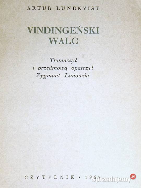 Vindingeński walc Artur Lundkvist Chełm sprzedam