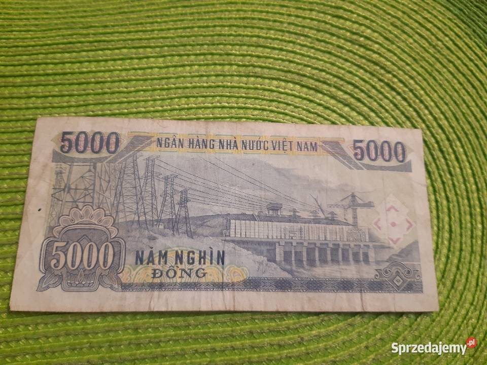 banknot Wietnamu z 1991r podlaskie Łomża sprzedam