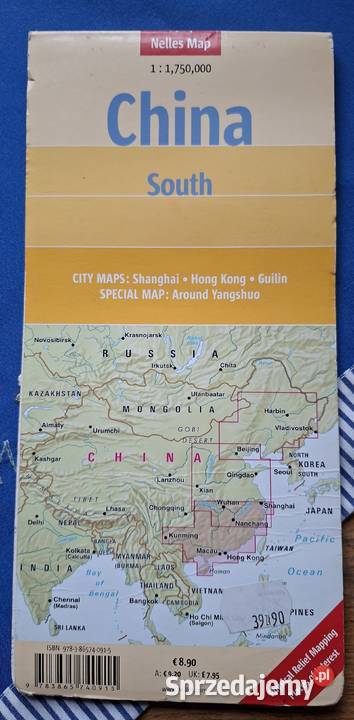 China South Nelles Map 1 1 750 000 Mapy i przewodniki Kraków