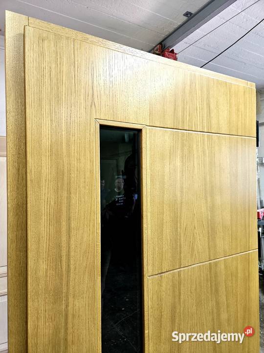 Drzwi DŁUGOSZ zewnętrzne nowoczesne drewniane łódzkie Sieradz sprzedam