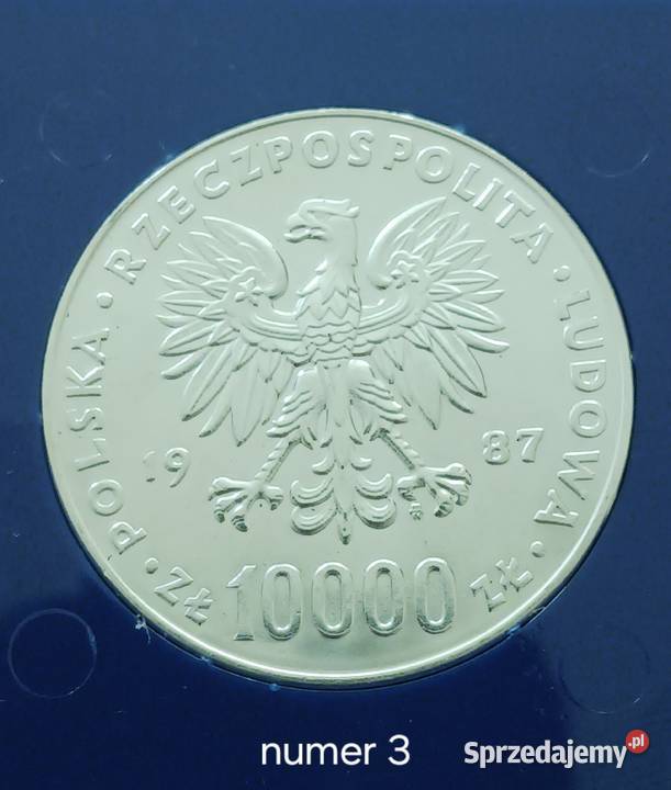 10 000 Jan Paweł II 1987 r 3 mennicze Konin