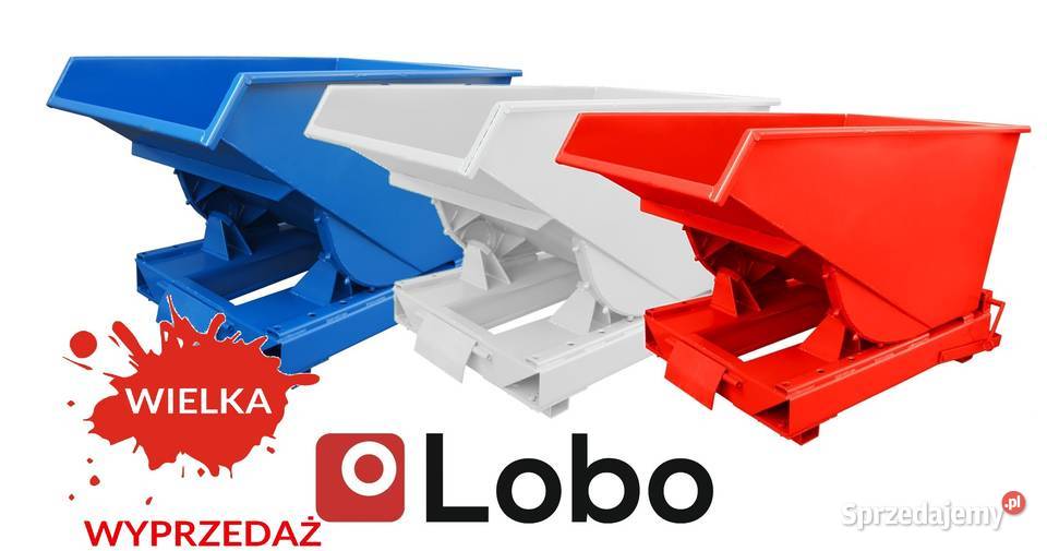 Kontener metalowy uchylny do wózka widłowego 900
