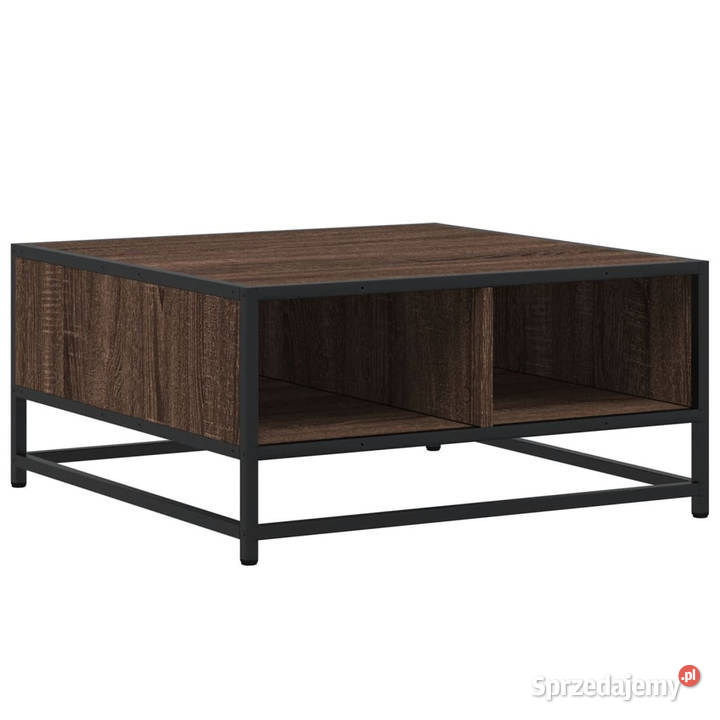 Stolik kawowy brązowy dąb 605x605x30 WM848768 Warszawa