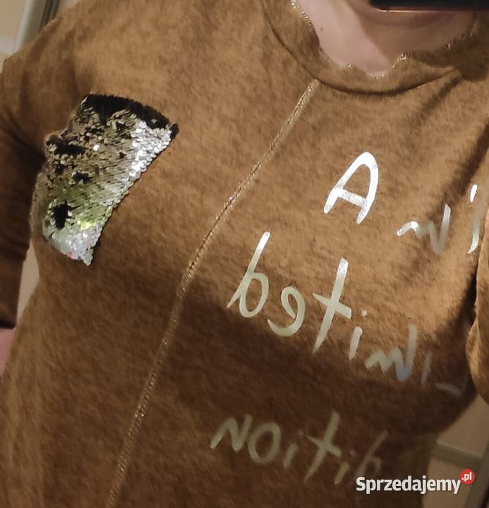 Bluzka włoska dzianina miodowy melanż Gdańsk