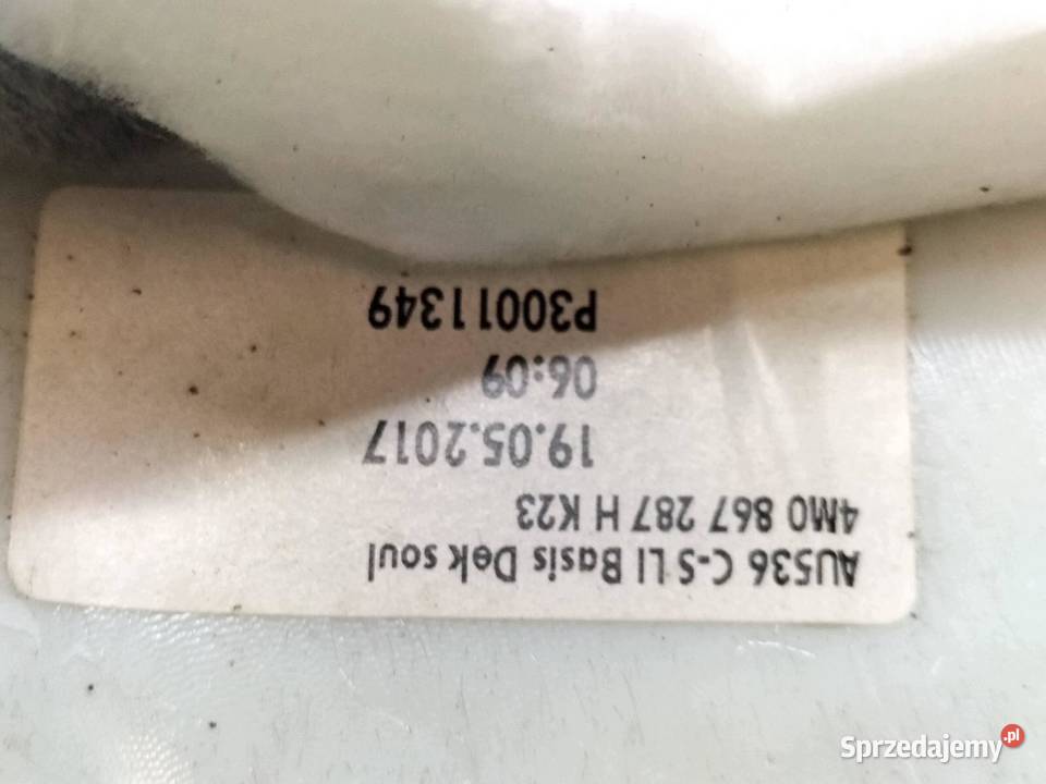 OSŁONA SŁUPKA C LEWA PRAWA KPL CZARNA 4M0867287H