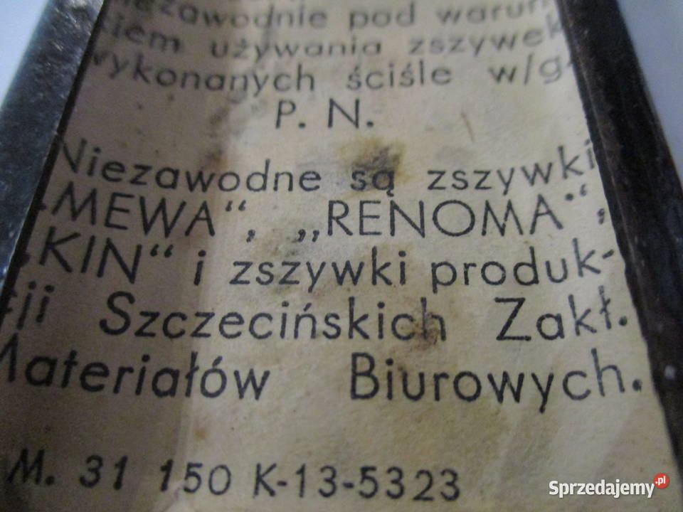 Zszywacz LECH Spnia Warta Poznań PRL Pozostałe mazowieckie Nieporęt