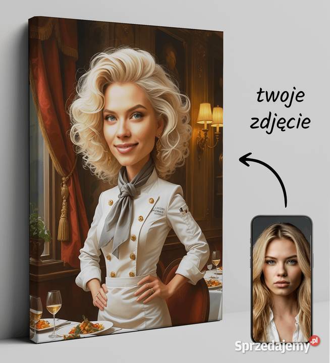 Obraz Portret na płótnie karykatura Magda Warszawa