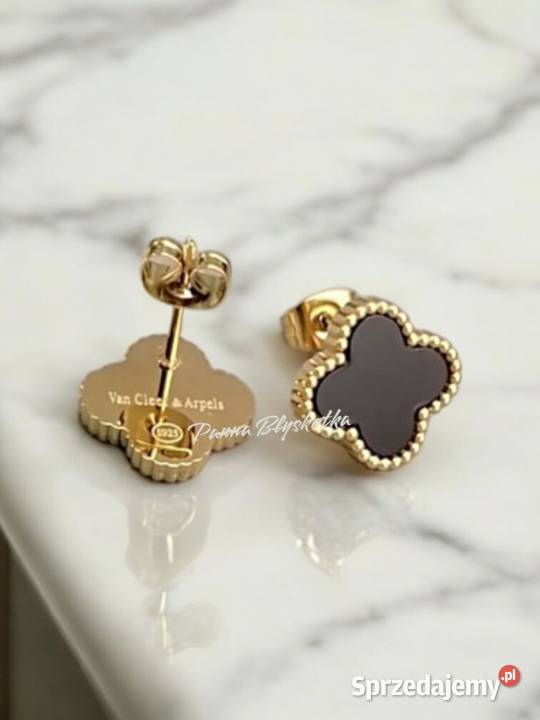 Kolczyki Van Cleef Arpels Alhambra czarny onyks małopolskie Kraków
