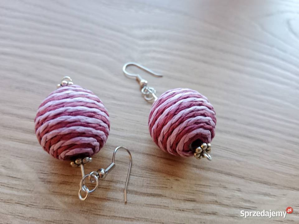 Kolczyki kule fiolet wielkopolskie Poznań