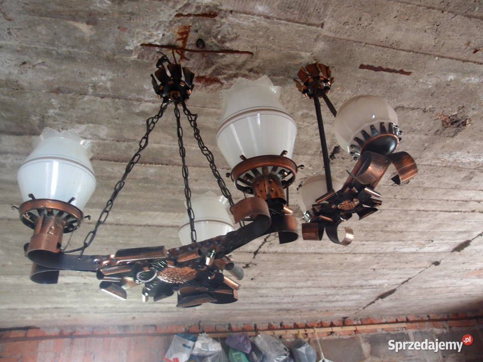 Stylowe Żyrandole kinkiet żyrandol Polam lata 70 Łódź