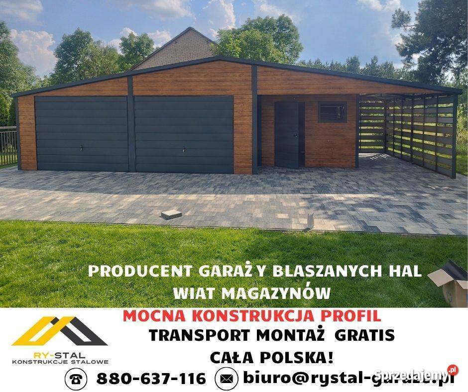 Garaż Blaszany na samochód z PROFILASuper Ceny i Sprzedaż Szczecin sprzedam