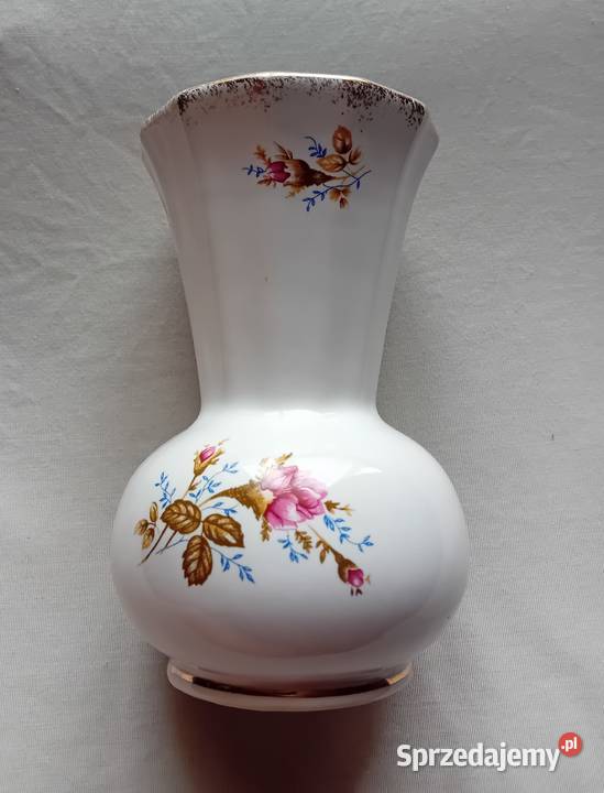 Wazon Chodzież dekor Złota Róża Sygnatura Koźminek