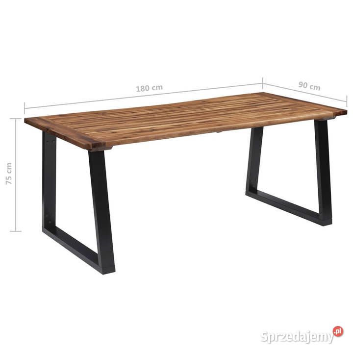 Stół z litego drewna akacjowego 180 x 90